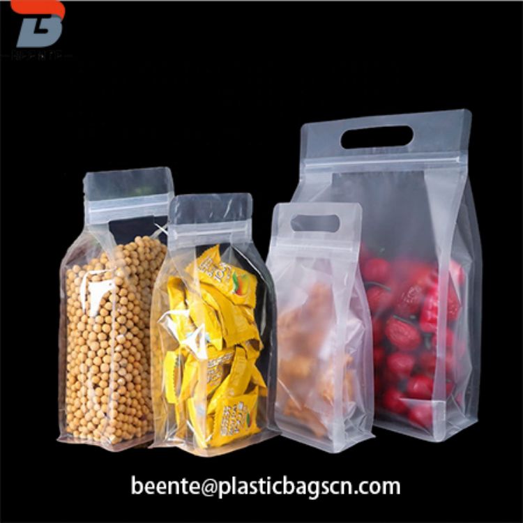 Taobh Ziplock Gusset Mála Pacáistithe Snack Glan